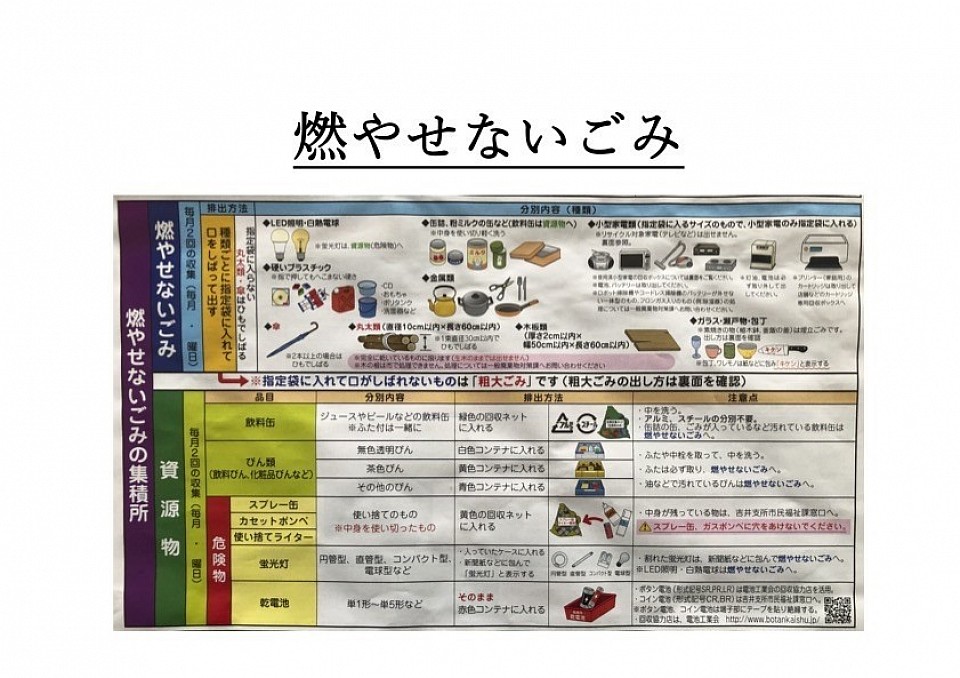 燃やせないごみ