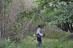 河川除草中１